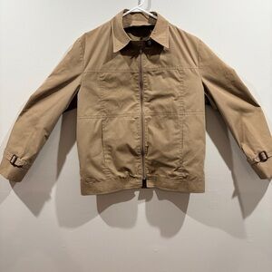 Men’s Classic Harrington Jacket Beige Vintage Workwear Size 40 Regular